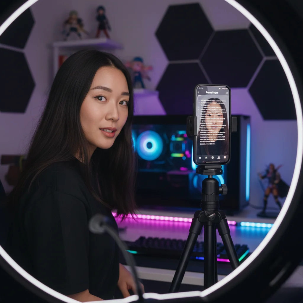 Transmisión en vivo con teleprompter invisible para el público